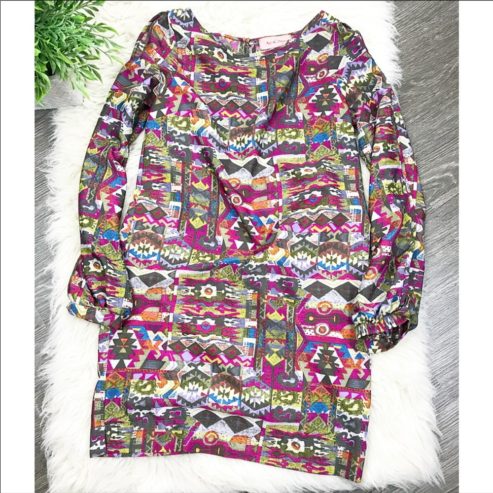 ‼️$10 SALE‼️ Multicolor Aztec Long Sleeve Dress